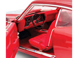 1970 Chevrolet Chevelle SS 454 LS6 Cranberry Red with White Stripes and Red Interior Limited Edition to 454 pieces Worldwide 1/18 Diecast Model Car by ACME