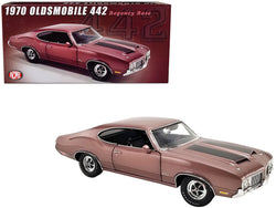 1970 Oldsmobile 442 Regency Rose Metallic with Black Stripes Limited Edition to 348 pieces Worldwide 1/18 Diecast Model Car by ACME