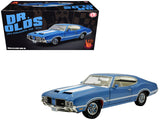 1971 Oldsmobile 442 W30 "Dr. Olds Release #6" Viking Blue Metallic with White Stripes Limited Edition to 442 pieces Worldwide 1/18 Diecast Model Car by ACME