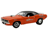 1970 Plymouth HEMI Cuda "Sun Kissed Cuda - Sox & Martin" Vitamin C Orange with Black Vinyl Top Limited Edition to 444 pieces Worldwide 1/18 Diecast Model Car by ACME
