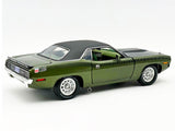 1970 Plymouth AAR Cuda Ivy Green Metallic with Black Stripes and Black Vinyl Top with Green Interior Limited Edition to 448 pieces Worldwide 1/18 Diecast Model Car by ACME