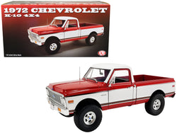 1972 Chevrolet K-10 4x4 Pickup Truck Red and White Limited Edition to 390 pieces Worldwide 1/18 Diecast Model by ACME