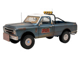 1967 Chevrolet K-10 Pickup Truck "World of Outlaws Push Truck" Blue (Rusted) with White Top Limited Edition to 378 pieces Worldwide 1/18 Model by ACME