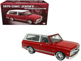 1970 GMC Jimmy Red Metallic with White Top "Slammed Custom" Limited Edition to 402 pieces Worldwide 1/18 Diecast Model by ACME