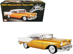 1957 Oldsmobile Super 88 Gold Metallic and White "Southern Kings Customs" Limited Edition to 250 pieces Worldwide 1/18 Diecast Model Car by ACME
