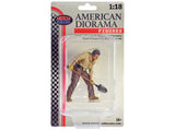 "4X4 Mechanic" Figure #4 with shovel for 1/18 Scale Models by American Diorama