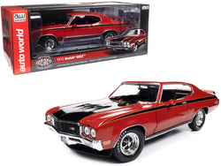 1972 Buick GSX Fire Red with Black Stripes "Muscle Car & Corvette Nationals" (MCACN) "American Muscle" Series 1/18 Diecast Model Car by Autoworld