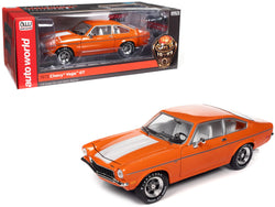 1973 Chevrolet Vega GT Bright Orange with White Stripes and Interior "Class of 1973" "American Muscle" Series 1/18 Diecast Model Car by Autoworld