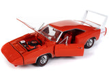 1969 Dodge Charger Daytona Red with White Tail Stripe and Red Interior "Muscle Car & Corvette Nationals" (MCACN) "American Muscle" Series 1/18 Diecast Model Car by Autoworld