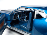 1971 Ford Mustang Mach 1 Blue Metallic with Silver Hood "Muscle Car & Corvette Nationals" (MCACN) "American Muscle" Series 1/18 Diecast Model Car by Autoworld