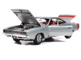 1968 Dodge Charger R/T "Muscle Car & Corvette Nationals" (MCACN) Silver Metallic with Red Interior "American Muscle" Series 1/18 Diecast Model Car by Autoworld