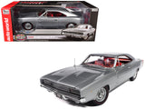 1968 Dodge Charger R/T "Muscle Car & Corvette Nationals" (MCACN) Silver Metallic with Red Interior "American Muscle" Series 1/18 Diecast Model Car by Autoworld