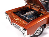 1966 Pontiac GTO Copper Blaze Metallic with Black Vinyl Top "Hemmings Muscle Machines July 2024 Cover Car" "American Muscle" Series 1/18 Diecast Model Car by Autoworld