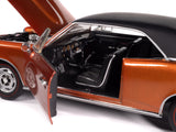 1966 Pontiac GTO Copper Blaze Metallic with Black Vinyl Top "Hemmings Muscle Machines July 2024 Cover Car" "American Muscle" Series 1/18 Diecast Model Car by Autoworld