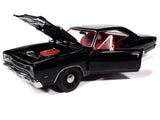 1969 Dodge Coronet Super Bee "Muscle Car & Corvette Nationals" (MCACN) Black with Red Interior "American Muscle" Series 1/18 Diecast Model Car by Autoworld