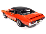 1969 Pontiac GTO Judge Carousel Red with Black Stripes and Black Vinyl Top "Mecum Auctions" "American Muscle" Series 1/18 Diecast Model Car by Autoworld
