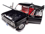 1979 Dodge Adventurer Sweptline Pickup Truck Black with Red Interior "American Muscle" Series 1/18 Diecast Model Car by Autoworld