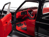 1979 Dodge Adventurer Sweptline Pickup Truck Black with Red Interior "American Muscle" Series 1/18 Diecast Model Car by Autoworld