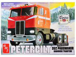 Peterbilt 352 Pacemaker Cabover Tractor "Coors" Plastic Model Kit (Skill Level 3) 1/25 Scale Model by AMT