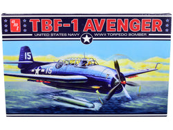 Grumman TBF-1 Avenger Torpedo Bomber "United States Navy - WWII" Plastic Model Kit (Skill Level 2) 1/48 Scale Model by AMT