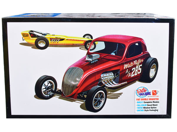 Fiat Double Dragster (Set of 2 Plastic Model Kits) Skill Level 2) 1/25 Scale Model by AMT