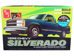 1992 Chevrolet Silverado C1500 Fleetside Short Bed Pickup Truck "Easy Build" Plastic Model Kit (Skill Level 2)1/25 Scale Model by AMT