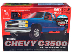 1996 Chevrolet C3500 Extended Cab Dually Pickup Truck "Easy Build" Plastic Model Kit (Skill Level 2) 1/25 Scale Model by AMT