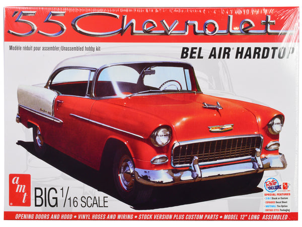 1955 Chevrolet Bel Air Hardtop Plastic Model Kit (Skill Level 3) 1/16 Scale Model by AMT