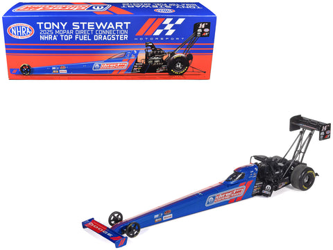 NHRA TFD (Top Fuel Dragster) #14TF Tony Stewart "MOPAR Direct Connection" Blue and Red (2025) 1/24 Diecast Model by Auto World