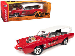 "Monkeemobile" Red with White Top and Interior "The Monkees" with Four Monkees Figure Cutouts "Silver Screen Machines" Series 1/18 Diecast Model Car by Autoworld