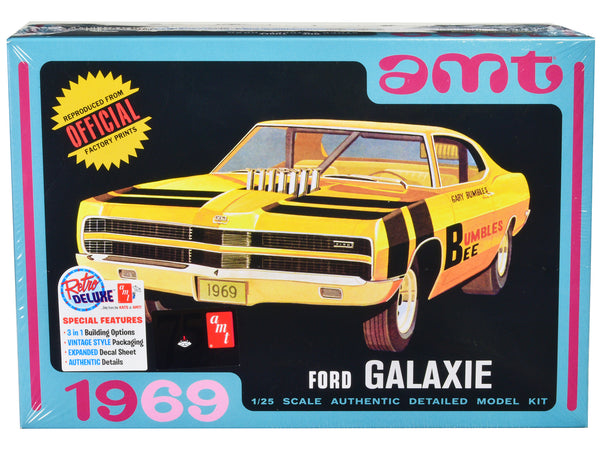 1969 Ford Galaxie 3-in-1 Plastic Model Kit (Skill Level 2) 1/25 Scale Model by AMT