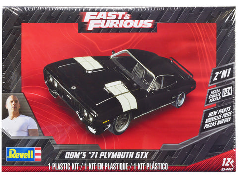 Dom's 1971 Plymouth GTX "Fast & Furious" 1/24 Scale Plastic Model Kit (Skill Level 4) by Revell