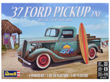 1937 Ford Pickup Truck with Surfboard 2-in-1 Plastic Model Kit (Skill Level 5) 1/25 Scale Model by Revell