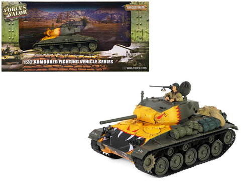 M24 Chaffee Light Tank "Tiger Face 79th Tank Btn Han River South Korea" (1950) United States Army "Armored Fighting Vehicle" Series 1/32 Diecast Model by Forces of Valor