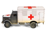Opel-Blitz Kfz.305 Ambulance Gray and White (Weathered) "German Army" "Armored Fighting Vehicle" Series 1/32 Diecast Model by Forces of Valor