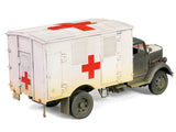 Opel-Blitz Kfz.305 Ambulance Gray and White (Weathered) "German Army" "Armored Fighting Vehicle" Series 1/32 Diecast Model by Forces of Valor