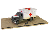 Opel-Blitz Kfz.305 Ambulance Gray and White (Weathered) "German Army" "Armored Fighting Vehicle" Series 1/32 Diecast Model by Forces of Valor