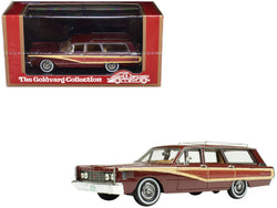 1965 Mercury Station Wagon Burgundy Metallic with Wood Panels Limited Edition to 200 pieces Worldwide 1/43 Model Car by Goldvarg Collection