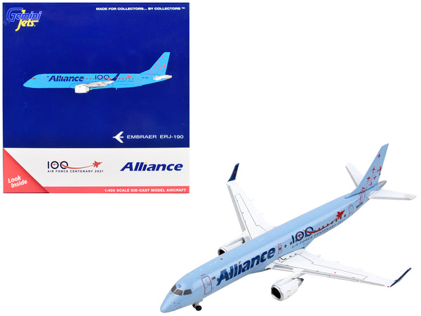 Embraer ERJ-190 Commercial Aircraft "Alliance Airlines - 100th Anniversary Royal Australian Air Force" Blue 1/400 Diecast Model Airplane by GeminiJets