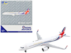 Airbus A321neo Transport Aircraft "Royal Air Force - United Kingdom" White with UK Flag Tail "Gemini Macs" Series 1/400 Diecast Model Airplane by GeminiJets