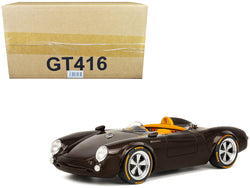 Porsche S-Klub 550 Spyder Brown Metallic with Yellow Interior "By Slang500 and JONSIBAL" 1/18 Model Car by GT Spirit