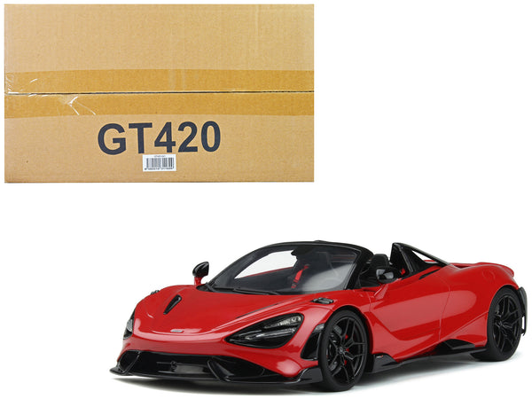 2021 McLaren 765 LT Spider Red 1/18 Model Car by GT Spirit