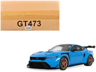 2024 Ford Mustang GTD Grabber Blue with Black Top 1/18 Model Car by GT Spirit