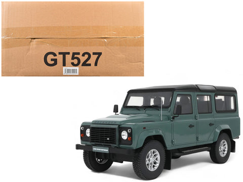 2016 Land Rover Defender 3 Station Wagon Green with Black Top 1/18 Model by GT Spirit