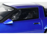 1996 Chevrolet Corvette C4 Grand Sport Blue Metallic with White Stripe 1/18 Model Car by GT Spirit