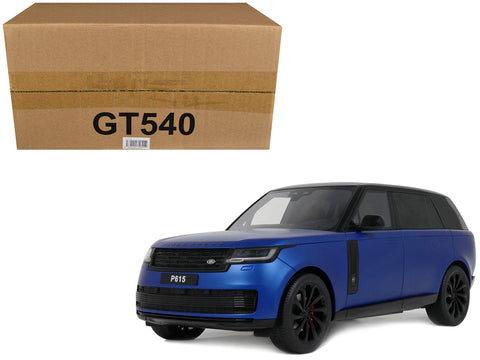 2024 Range Rover P615 SV Blue Metallic with Black Top 1/18 Model by GT Spirit