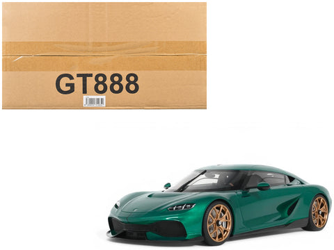 2024 Koenigsegg Gemera Racing Green Metallic 1/18 Model Car by GT Spirit