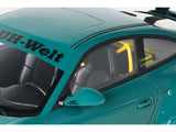 2021 RWB Bodykit "Syunkashuto" (Porsche) Green with Black Stripes 1/18 Model Car by GT Spirit