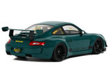 2021 RWB Bodykit "Syunkashuto" (Porsche) Green with Black Stripes 1/18 Model Car by GT Spirit