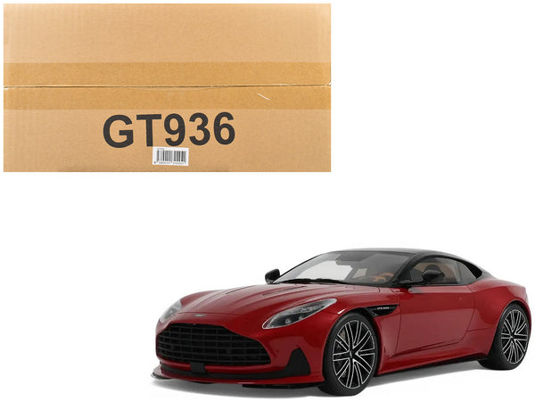 2023 Aston Martin DB12 Hyper Red with Black Top 1/18 Model Car by GT Spirit